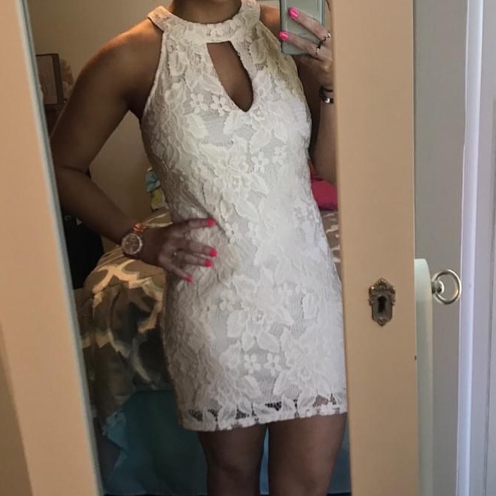 Cream lace dress
